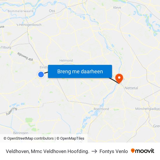 Veldhoven, Mmc Veldhoven Hoofding. to Fontys Venlo map