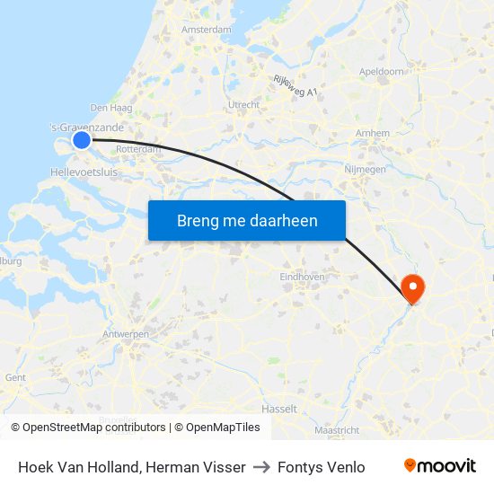 Hoek Van Holland, Herman Visser to Fontys Venlo map