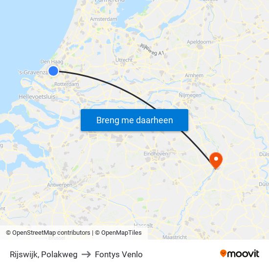 Rijswijk, Polakweg to Fontys Venlo map