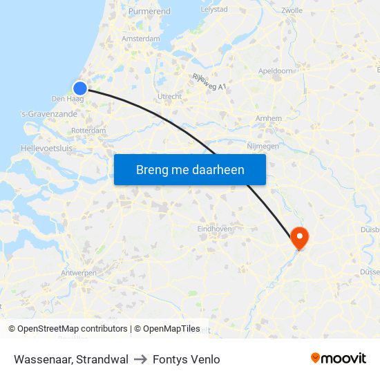 Wassenaar, Strandwal to Fontys Venlo map