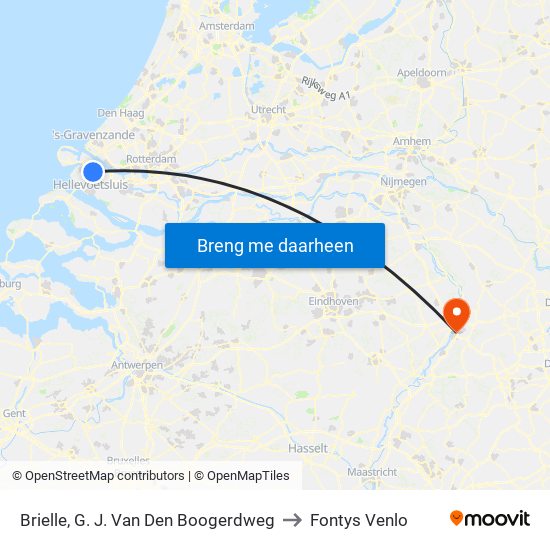 Brielle, G. J. Van Den Boogerdweg to Fontys Venlo map