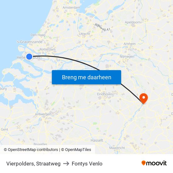 Vierpolders, Straatweg to Fontys Venlo map