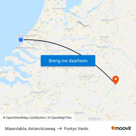 Maasvlakte, Antarcticaweg to Fontys Venlo map