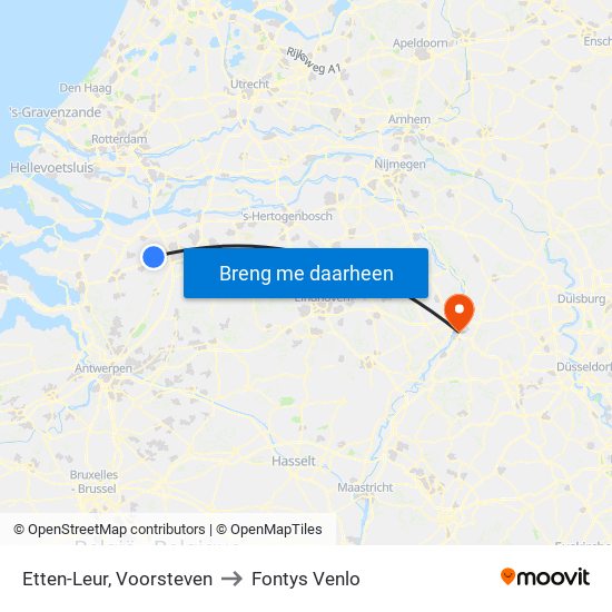 Etten-Leur, Voorsteven to Fontys Venlo map