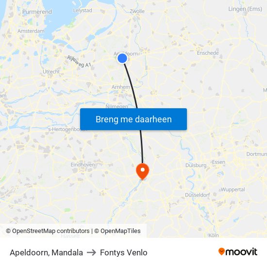 Apeldoorn, Mandala to Fontys Venlo map
