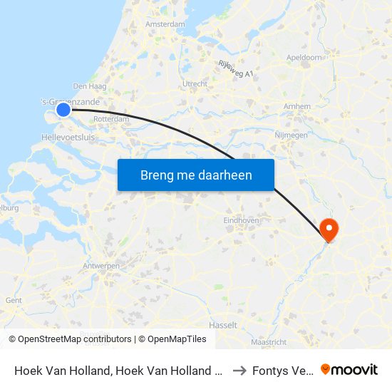 Hoek Van Holland, Hoek Van Holland Strand to Fontys Venlo map