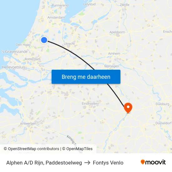 Alphen A/D Rijn, Paddestoelweg to Fontys Venlo map