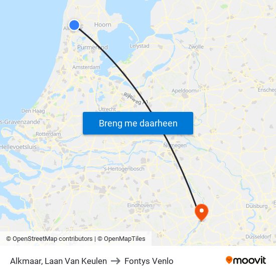 Alkmaar, Laan Van Keulen to Fontys Venlo map