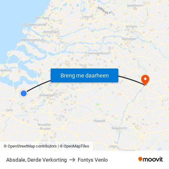 Absdale, Derde Verkorting to Fontys Venlo map