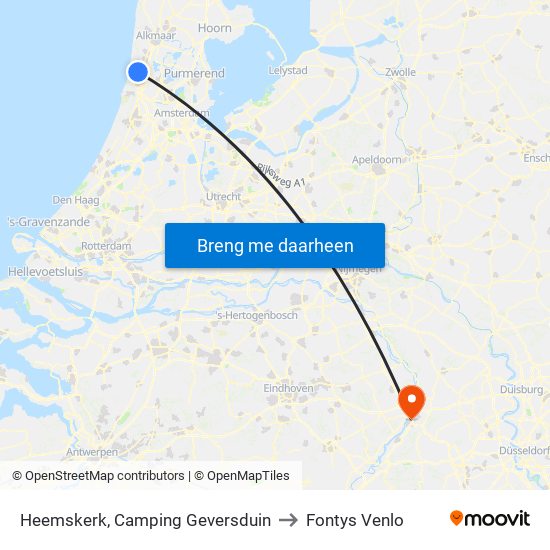 Heemskerk, Camping Geversduin to Fontys Venlo map