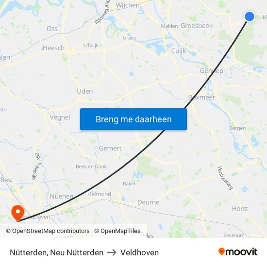 Nütterden, Neu Nütterden to Veldhoven map