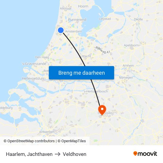 Haarlem, Jachthaven to Veldhoven map
