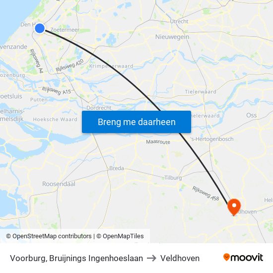 Voorburg, Bruijnings Ingenhoeslaan to Veldhoven map