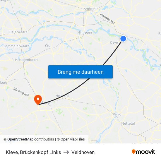 Kleve, Brückenkopf Links to Veldhoven map