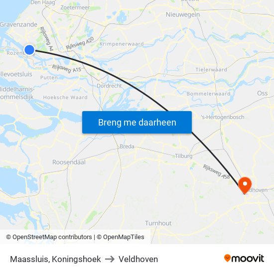 Maassluis, Koningshoek to Veldhoven map