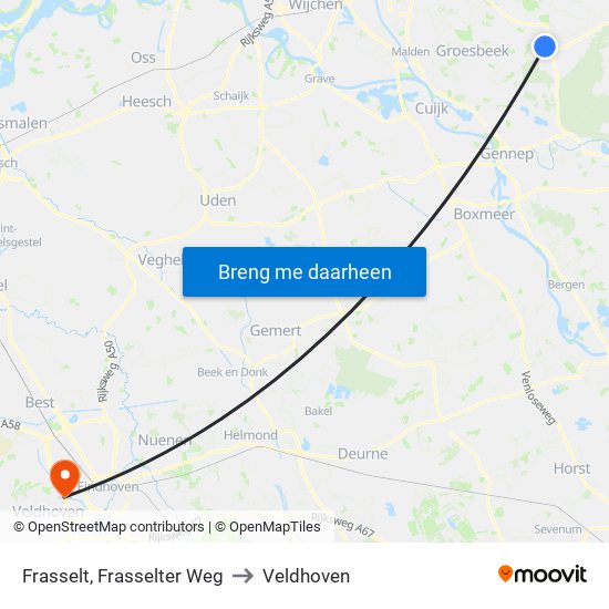 Frasselt, Frasselter Weg to Veldhoven map