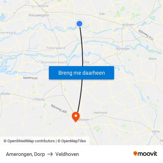 Amerongen, Dorp to Veldhoven map