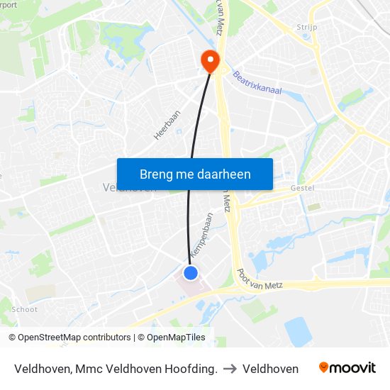 Veldhoven, Mmc Veldhoven Hoofding. to Veldhoven map