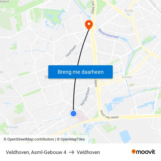 Veldhoven, Asml-Gebouw 4 to Veldhoven map