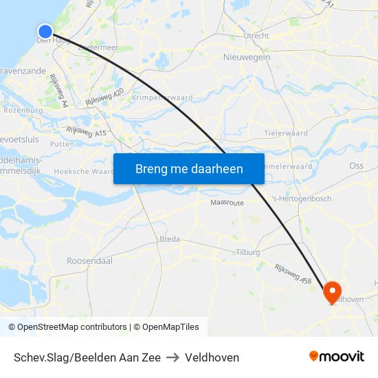 Schev.Slag/Beelden Aan Zee to Veldhoven map