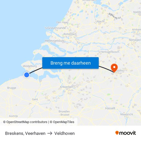 Breskens, Veerhaven to Veldhoven map