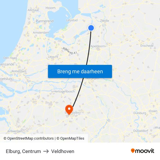 Elburg, Centrum to Veldhoven map