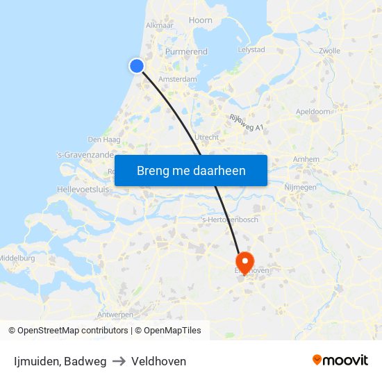 Ijmuiden, Badweg to Veldhoven map