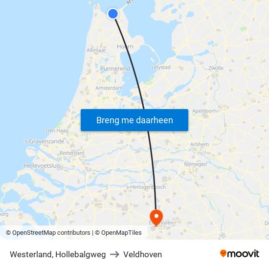 Westerland, Hollebalgweg to Veldhoven map