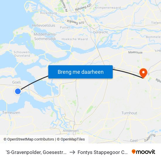 'S-Gravenpolder, Goesestraatweg to Fontys Stappegoor Campus map