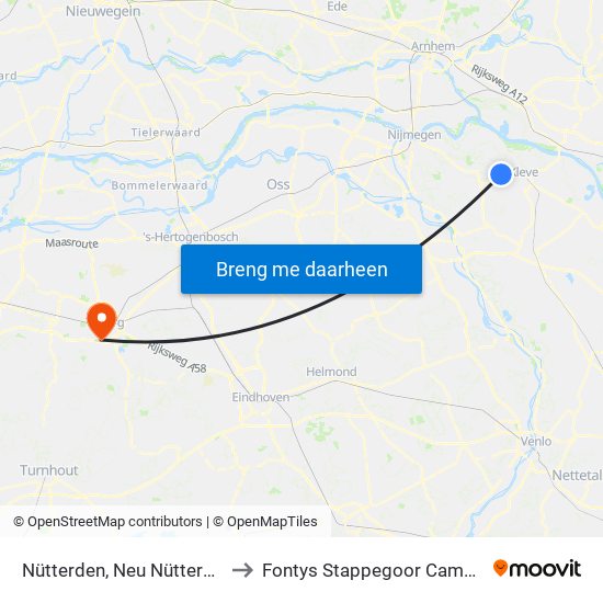 Nütterden, Neu Nütterden to Fontys Stappegoor Campus map