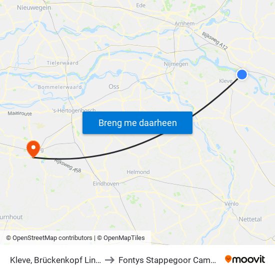 Kleve, Brückenkopf Links to Fontys Stappegoor Campus map