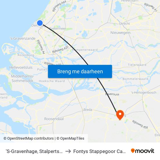 'S-Gravenhage, Stalpertstraat to Fontys Stappegoor Campus map