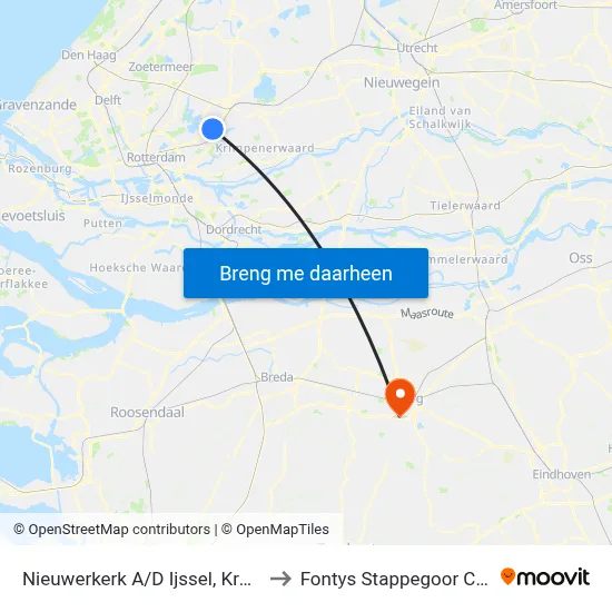 Nieuwerkerk A/D Ijssel, Kroonkruid to Fontys Stappegoor Campus map