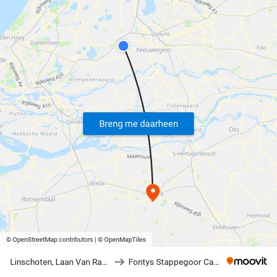 Linschoten, Laan Van Rapijnen to Fontys Stappegoor Campus map