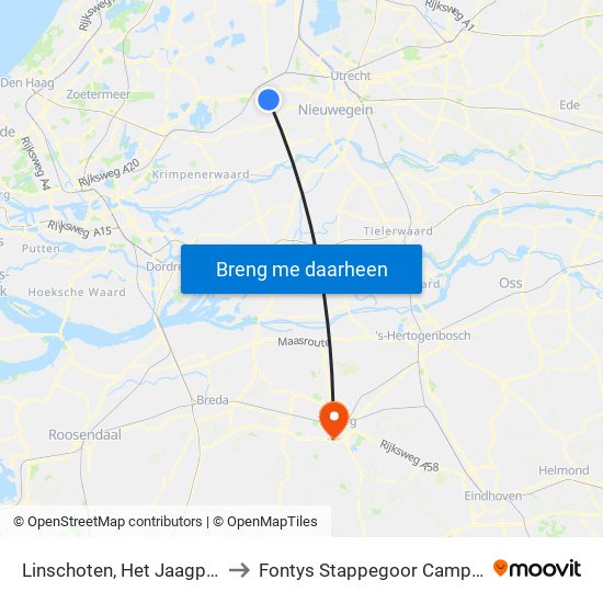 Linschoten, Het Jaagpad to Fontys Stappegoor Campus map