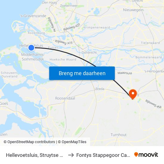 Hellevoetsluis, Struytse Hoeck to Fontys Stappegoor Campus map