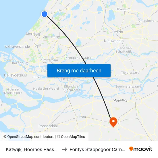 Katwijk, Hoornes Passage to Fontys Stappegoor Campus map