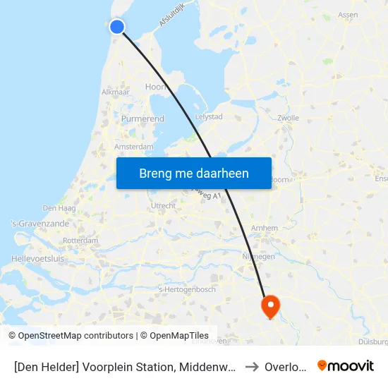 [Den Helder] Voorplein Station, Middenweg to Overloon map