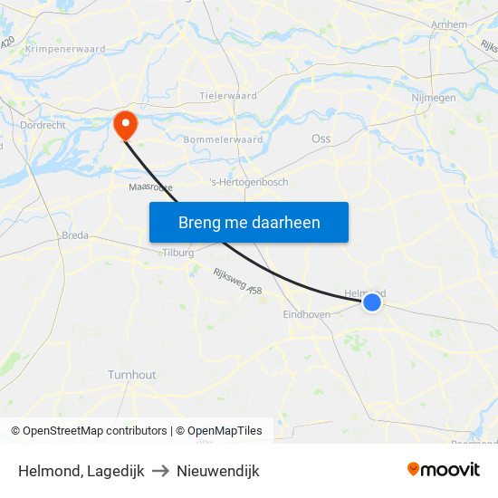 Helmond, Lagedijk to Nieuwendijk map