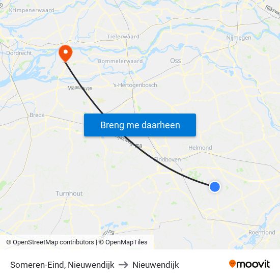 Someren-Eind, Nieuwendijk to Nieuwendijk map