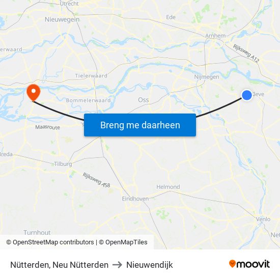 Nütterden, Neu Nütterden to Nieuwendijk map