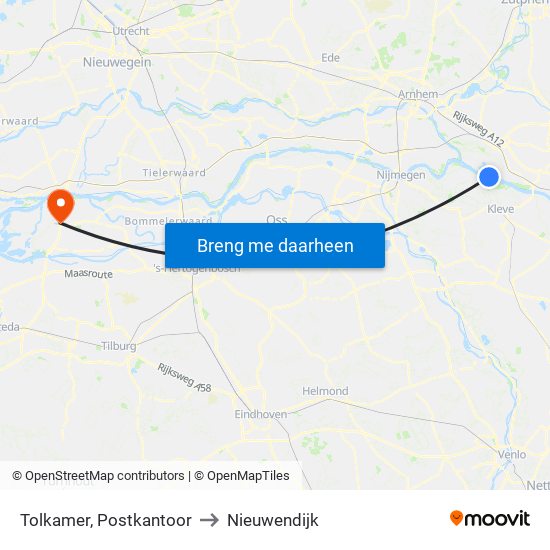 Tolkamer, Postkantoor to Nieuwendijk map