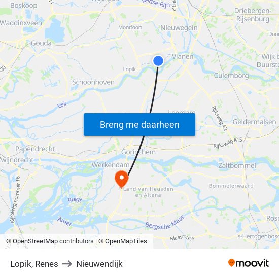 Lopik, Renes to Nieuwendijk map