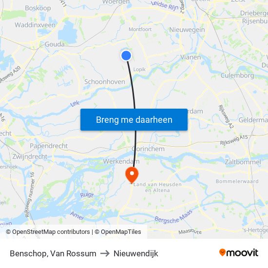 Benschop, Van Rossum to Nieuwendijk map
