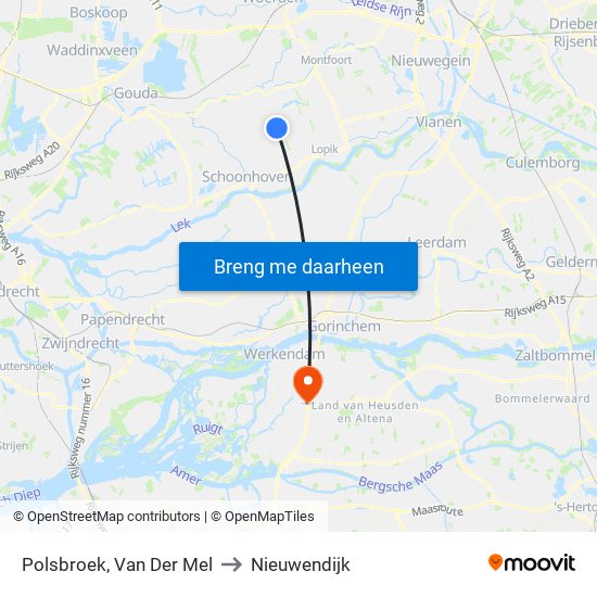 Polsbroek, Van Der Mel to Nieuwendijk map