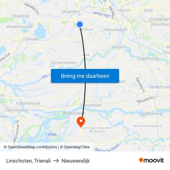Linschoten, Trienali to Nieuwendijk map