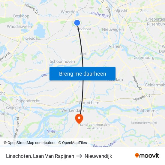 Linschoten, Laan Van Rapijnen to Nieuwendijk map