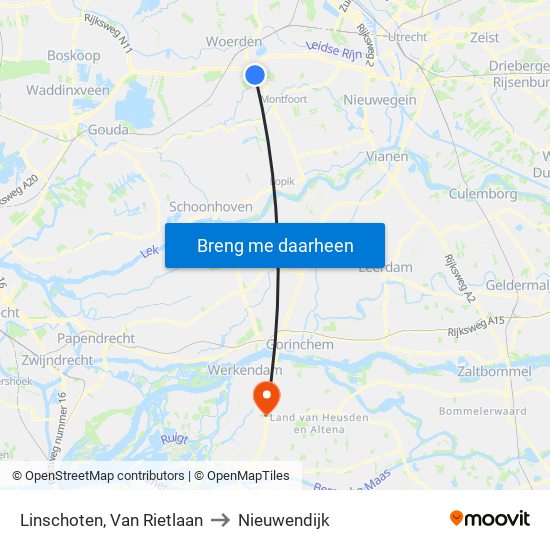 Linschoten, Van Rietlaan to Nieuwendijk map