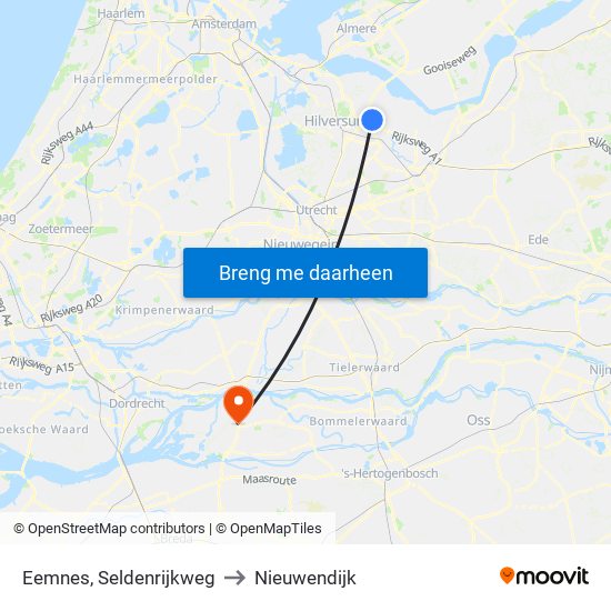 Eemnes, Seldenrijkweg to Nieuwendijk map