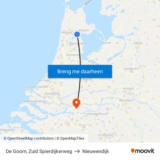 De Goorn, Zuid Spierdijkerweg to Nieuwendijk map